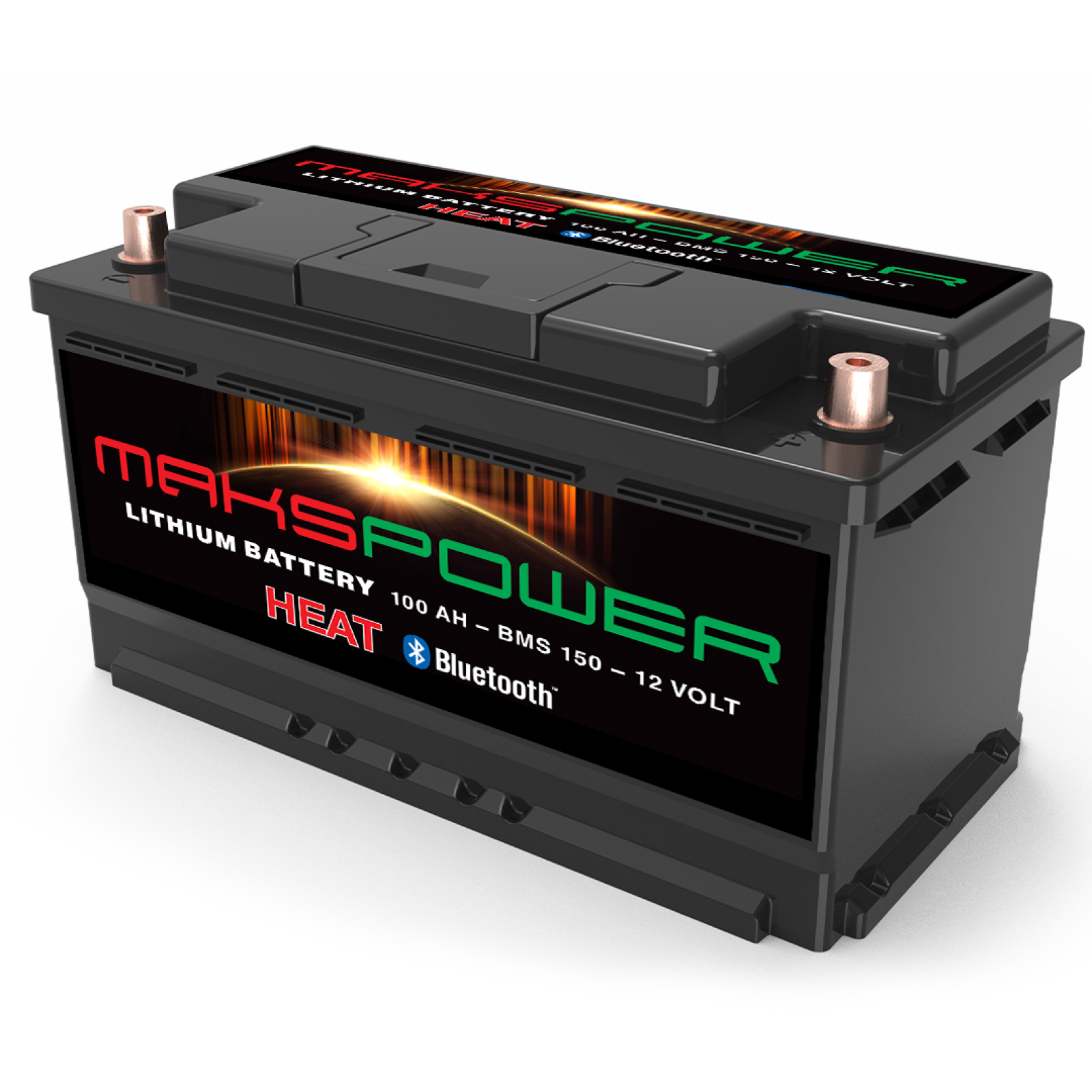 Makspower Litium Bobilbatteri - Bodelsbatteri - 12V 100Ah