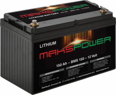 makspower.litium-batteri.150Ah,-150BMS-Standard,-330x173x216mm