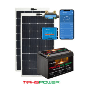 makspower-solcellepakke-300w-lithiumbatteri-solcelleregulato-smartshunt-victron-RV-solcellepanel-v1